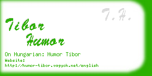 tibor humor business card